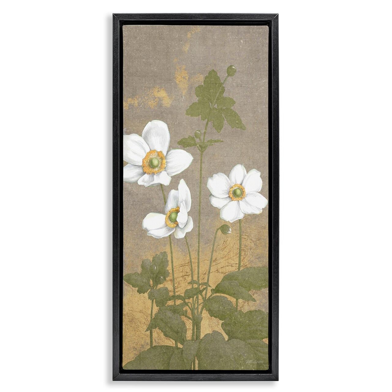 Stupell Industries Vintage Anemone Trio Floating Frame By Beth Grove